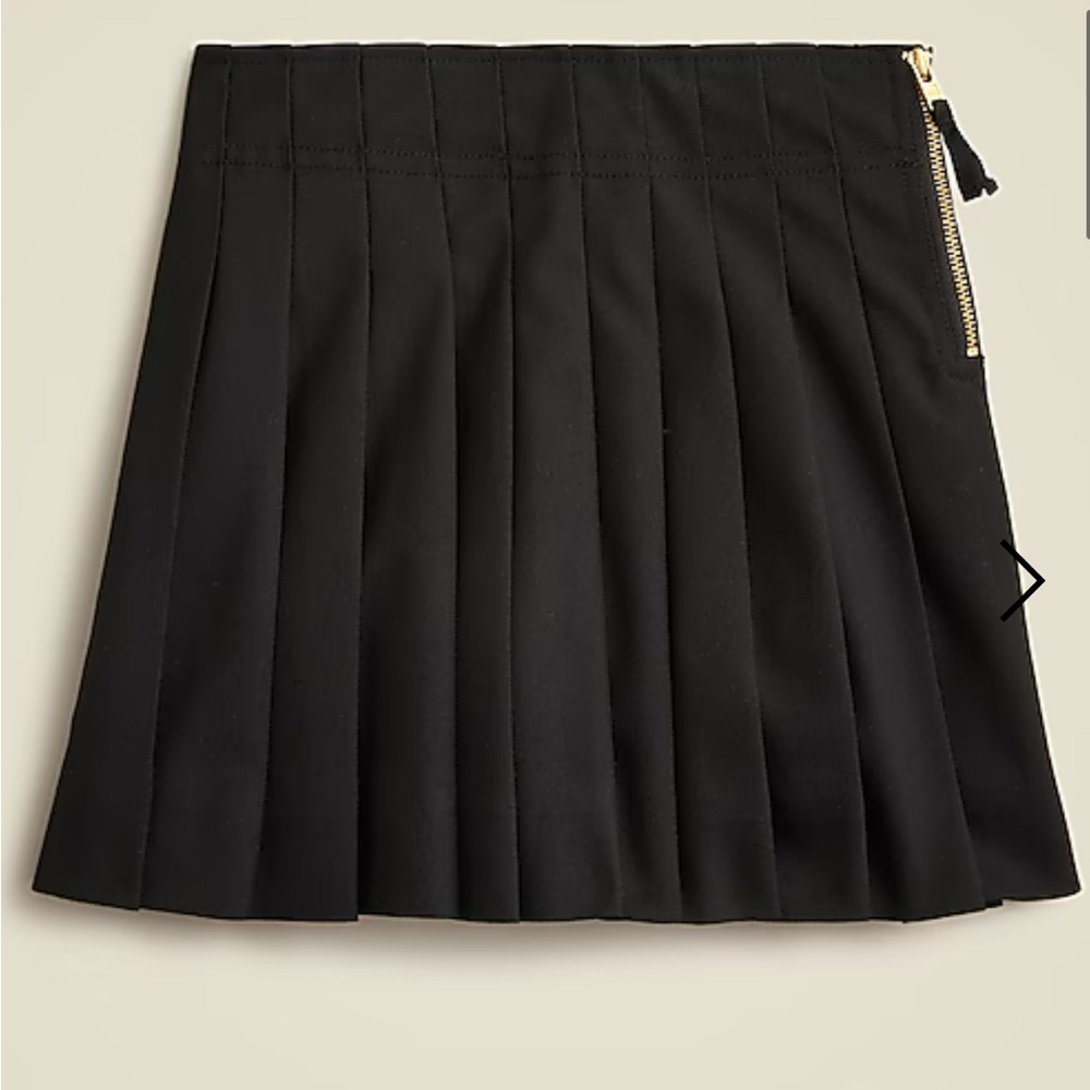 J. Crew Kids Crewcuts Girls' Black Uniform Pleated Skirt 7 NEW